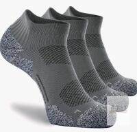 6-Pairs New CWVLC Unisex Cushioned Compression Athletic Ankle Socks , Grey . Large (10-12)