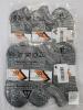 6-Pairs New CWVLC Unisex Cushioned Compression Athletic Ankle Socks , Grey . Large (10-12) - 2