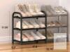 New - Orgahome 3-Tier Metal Shoe Racks Black , Free Standing , Expandable . Some Assembly Required - 2