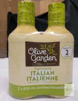 New - 2-Pack OLIVE GARDEN Signature Italian Dressing , 828ml Bottles - Best Before 2026 DEC 25