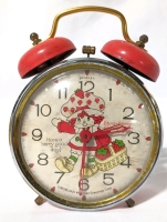 Vintage 1981 Strawberry Shortcake Wind-Up Alarm Clock Bradley.