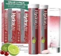 [exp 06-2026] New 2-Pack HydraLyte Electrolyte Tablets - CHERRY LIMEADE Flavoured Electrolytes, Low Sugar Electrolytes Formulated to Accelerate Hydration, Post Workout, Travel Essential - Hydration for All Ages (40 Count, 2 Packs of 20)