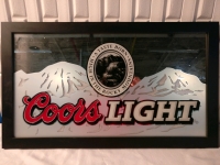 Coors Light Beer Advertising Wall Mirror - 26"x15"