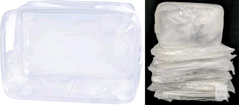 12 New Small Clear Zippered Makeup Bags / TSA Approved See-Through Clear Toiletries Bag For Vinyl Crafting / Gifting etc