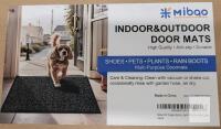 NEW Mibao Dirt Trapper Barrier Door Mat, 35"&times;23",Grey Black, Indoor & Outdoor Use