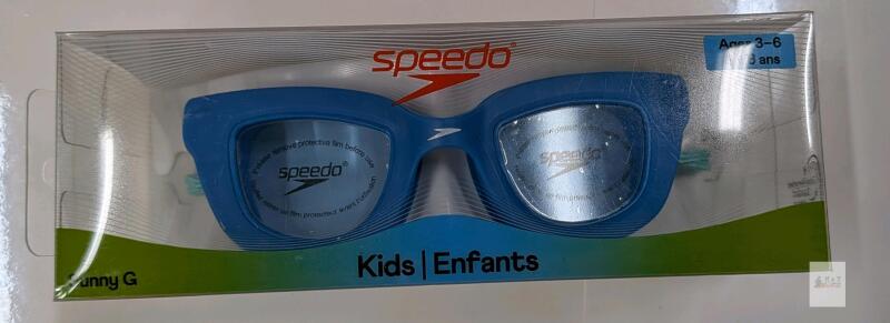 NEW Speedo Sunny G Kids' Swim Goggles, Ages 3&ndash;6, Blue Frame, Anti-Fog, UV Protection