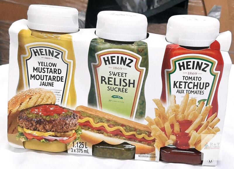 bb NOV 26 Heinz Trio Pack: 3 x 375mL Yellow Mustard, Sweet Relish, Tomato Ketchup, Kosher, USA