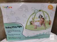 NEW Tiny Paws Baby Play Gym - Multiple Colors, High-Quality Fabric, Includes Hanging Toys. Some damage to box , does not effect product in box