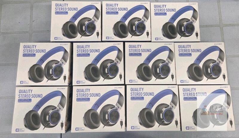 11 NEW AILIHEN C8 USB-C Over-Ear Headphones with Mic, Foldable, 40mm Drivers, Purple Pink