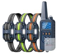 New - 3-Pack Nealflex Shock Colar with Remote, Dog Training Collar, 4 Training Modes with Beep, Vibration, Safe Shock, Led Light, 2600ft, Rechargeable for 3 Dogs, Small Medium Large