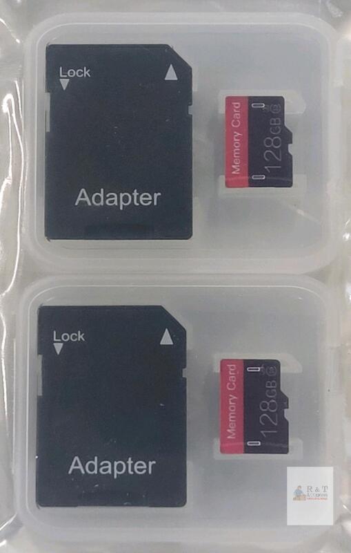 2-Pack New 128gb MicroSDXC Memory Cards w/Adapters
