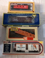 4 HO Scale Model Trains - AHM, Life-Like and Train Miniature.