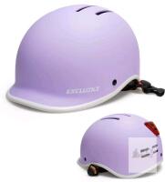 New - Exclusky Adult Bike Helmet, Bicycle Helmet with USB Rear Light for Men & Women Commuting, Road, Skating Cycling Helmet with Adjustable Dial Size 56-61cm