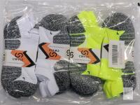 8-Pack New CWVLC No Show Compression Athletic Ankle Socks . Lime Green / White . Medium (7-9)