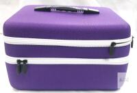 NEW 60 Slot Bead Storage Organizer Case, Purple, 60 Clear Jars, Tweezer & Accessories, Portable Craft Box