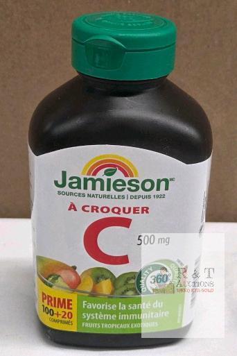 Jamieson Chewable Vitamin C 500 mg, Tropical Fruit Flavour &ndash; 120 Tablets