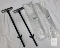 6 New 1.5ft (18") Yard Sale Sign Stakes (black)