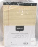 Amazon Basics Legal Pad 8.5x11.75", Wide Ruled, Canary, 50 Sheets, 12 Pack, USA, ASM6009359RFLU