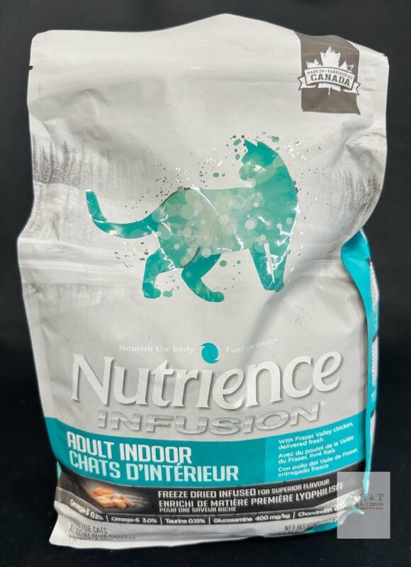 NEW Nutrience Infusion Adult Indoor Cat Food, 5 kg, Freeze-Dried Infused, High Protein, Made in Canada