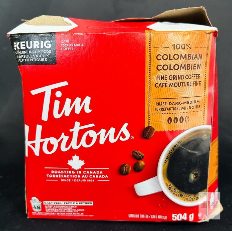 Tim Hortons Colombian K-Cup Pods, 48 Count, Dark-Medium Roast, 504g, Keurig Compatible