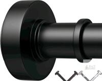 New Black Tension Shower Curtain Rod &ndash; Adjustable 18-79 Inches, Fits 20-72" Inch Spaces