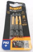 DEWALT Elite Series PH2 2-1/4" Impact Ready Screwdriver Bits, 3-Pack