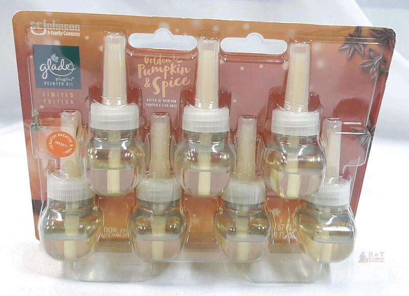 Glade PlugIns Golden Pumpkin & Spice Scented Oil Refills, 7 Pack, Limited Edition, 4.69 fl oz Total