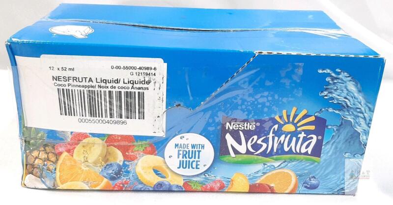 Nestl&eacute; Nesfruta Liquid Coconut Pineapple Water Enhancer, 12 x 52 ml, 0 Calories, Made with Fruit Juice