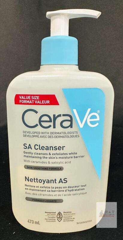 NEW CeraVe Renewing SA Cleanser, 16 fl oz, Salicylic Acid, Ceramides, Hyaluronic Acid