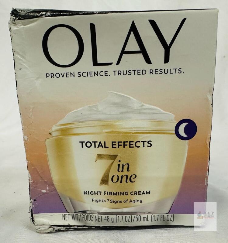 NEW Olay Total Effects 7 in One Night Firming Cream 1.7 oz / 50 mL | Anti-Aging | Damaged Box