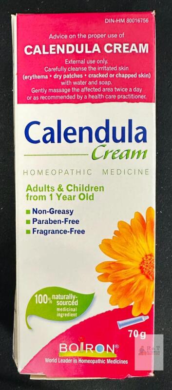 Boiron Calendula Cream 70g DIN-HM 80016756, Non-Greasy, Paraben-Free, Expires 01/2028