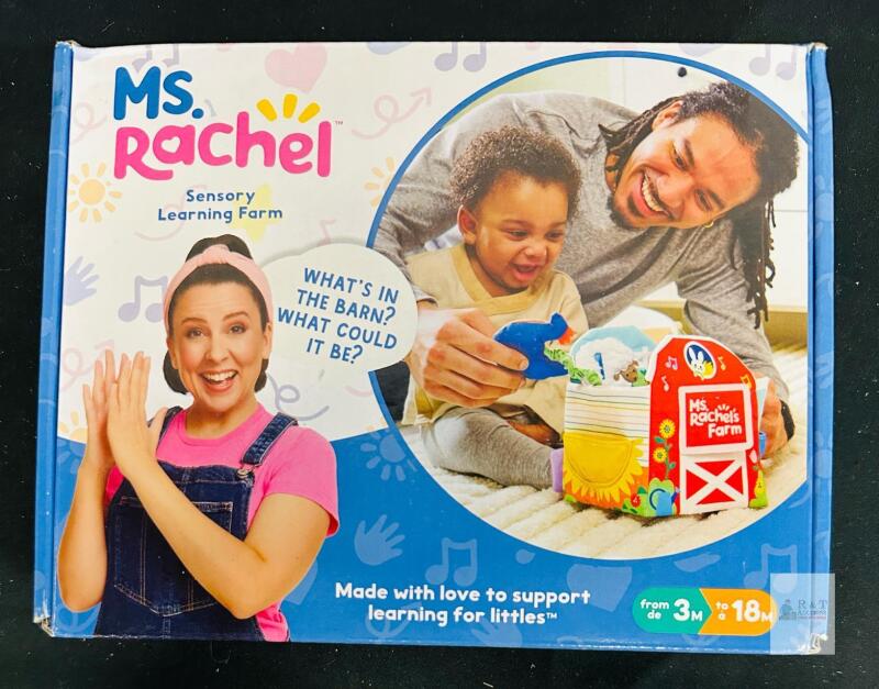 Ms. Rachel Sensory Learning Farm by GUND Baby &ndash; Interactive Infant Toy with Plush Cow and Flash Card