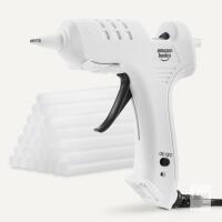 Amazon Basics NKK-006WN Hot Glue Gun Kit, 20W, Includes 30 Glue Sticks, Corded, White