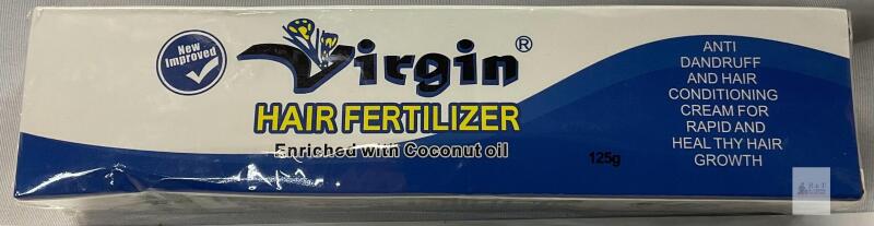 Virgin Hair Fertilizer 125g Anti-Dandruff Conditioning Cream with Coconut Oil, NAFDAC 02-1342