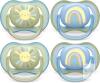 New PHILIPS Avent Ultra Air Pacifier - 4 x Light, Breathable Baby Pacifiers for Babies Aged 0-6 Months, BPA Free with Sterilizer Carry Case (Model SCF085/49) 2 Packs of 2