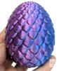 [Random Colours ] 4pc Mydethun 3D Printed Articulated Dragons in Eggs, Eggs 3" Tall - 5