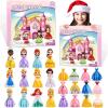 New Princess Advent Calendar for Girls, 24 Days Princess Transformable Toys and Clothes Countdown Calendars Gifts for Girls Aged 3-8