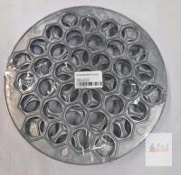 new Ukrainian Aluminum Dumpling Maker Set, 9.5-Inch, 3 Pieces, 37 Dumplings Each, Serial X00297UHKV