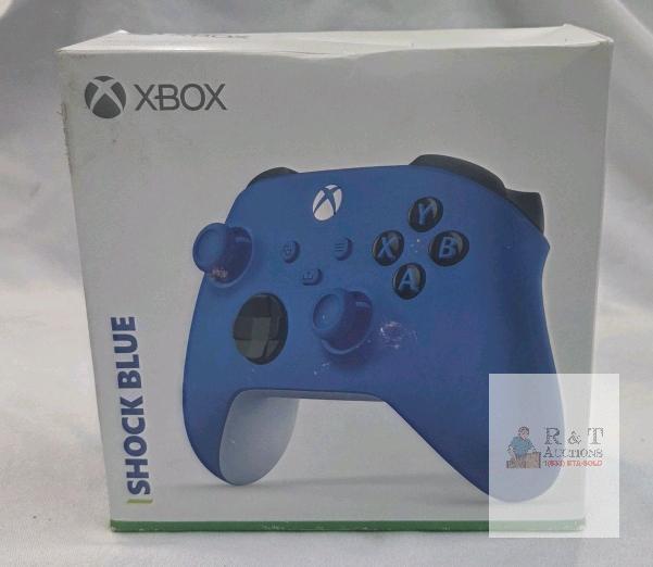 NEW OPEN BOX Microsoft Xbox Wireless Controller Shock Blue, Series X|S, Bluetooth, Original Box