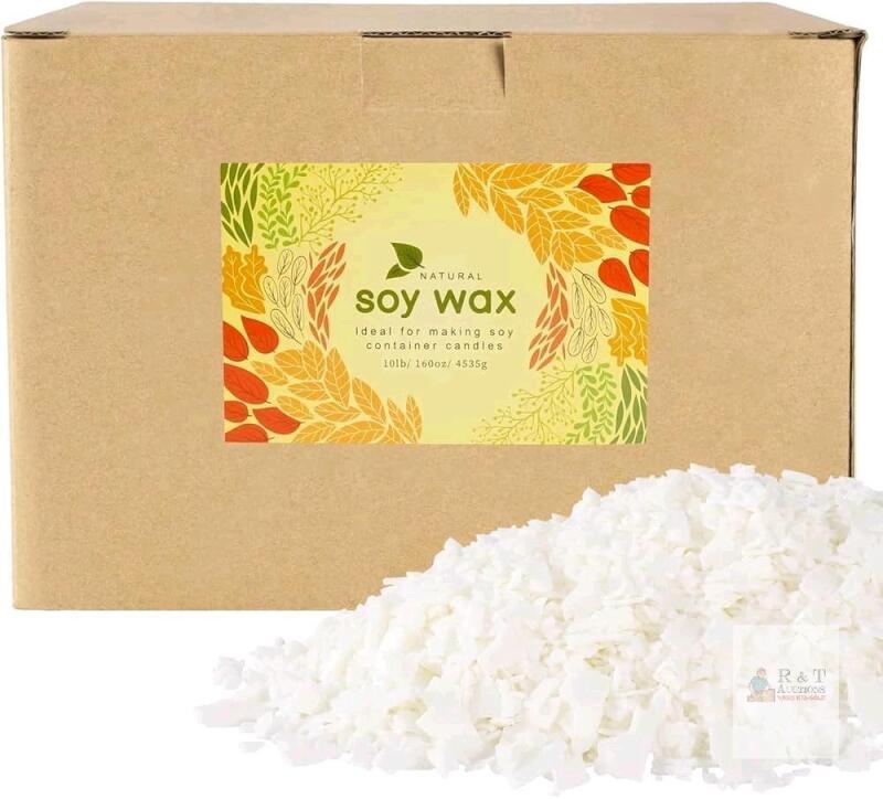New 10lbs Natural Soy Wax Flakes, Ideal For Making Soy Container Candles, Unscented & Additive-Free
