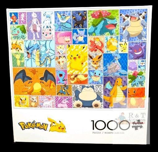 New POKEMON FRAMES COLLAGE 1000 Piece Jigsaw Puzzle for Adults Challenging Puzzle Perfect for Game Nights - #13410 Finished Size is 26.75 x 19.75, Large by Buffalo Games