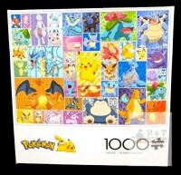 New POKEMON FRAMES COLLAGE 1000 Piece Jigsaw Puzzle for Adults Challenging Puzzle Perfect for Game Nights - #13410 Finished Size is 26.75 x 19.75, Large by Buffalo Games