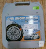 AUVEBY HN-Series Cable Snow Chains for Passenger Cars, Auto-Tensioning, Carbon Steel, Pair