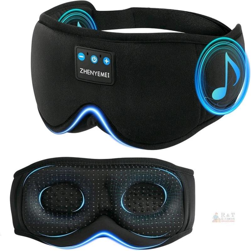 New Zhenyemei 3D Audio Bluetooth Audio Sleep Ete Mask, Headphones for Side Sleepers with Ultra-Thin Stereo Speakers