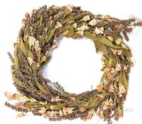 New TEMPUS 20&rdquo; Artificial Fall Leaves + Grains Wreath for Front Door Hanging Wall Decoration Fall Harvest Thanksgiving Home Decor