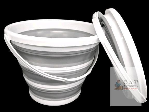 New 2-Pack Moodyin Collapsible Buckets With Handles, 12" Diameter