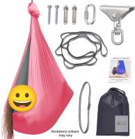 NEW Sensory Swing Kit Pink/Grey, Complete Hardware & Bag, 200-440 lb Capacity, Indoor Therapy Hammock