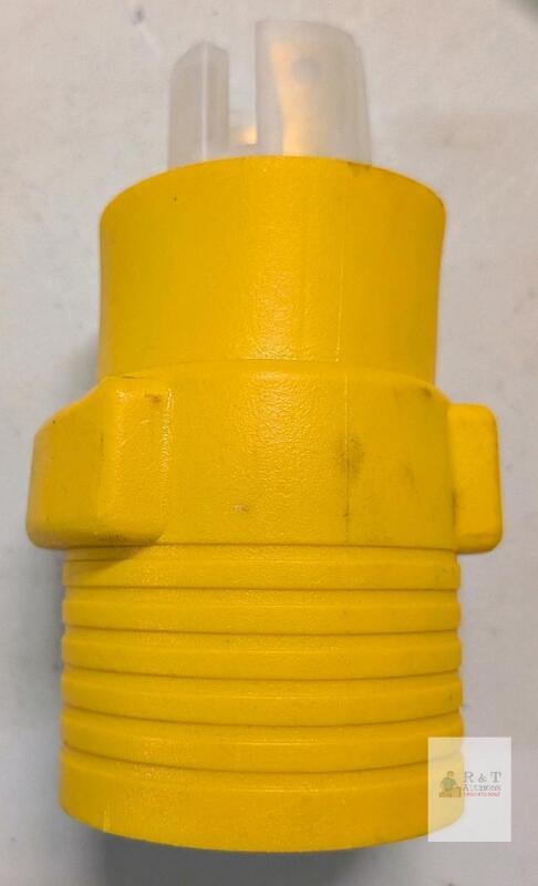 NEMA 14-50R 50A 250V Cord-Mount Female Receptacle XLH NHL14, Heavy-Duty Yellow Plug
