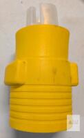NEMA 14-50R 50A 250V Cord-Mount Female Receptacle XLH NHL14, Heavy-Duty Yellow Plug