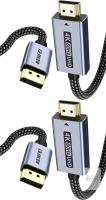 2 New Benfei 6ft Long 4K@60Hz DisplayPort to HDMI Cable Aluminum Shell, Nylon Braided